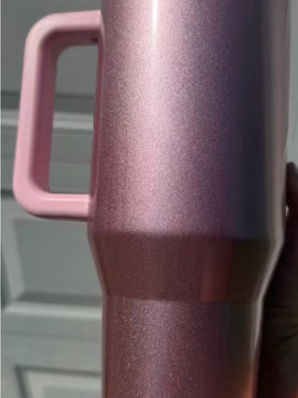 HydroJug Pink Metallic Travel Mug with Handle